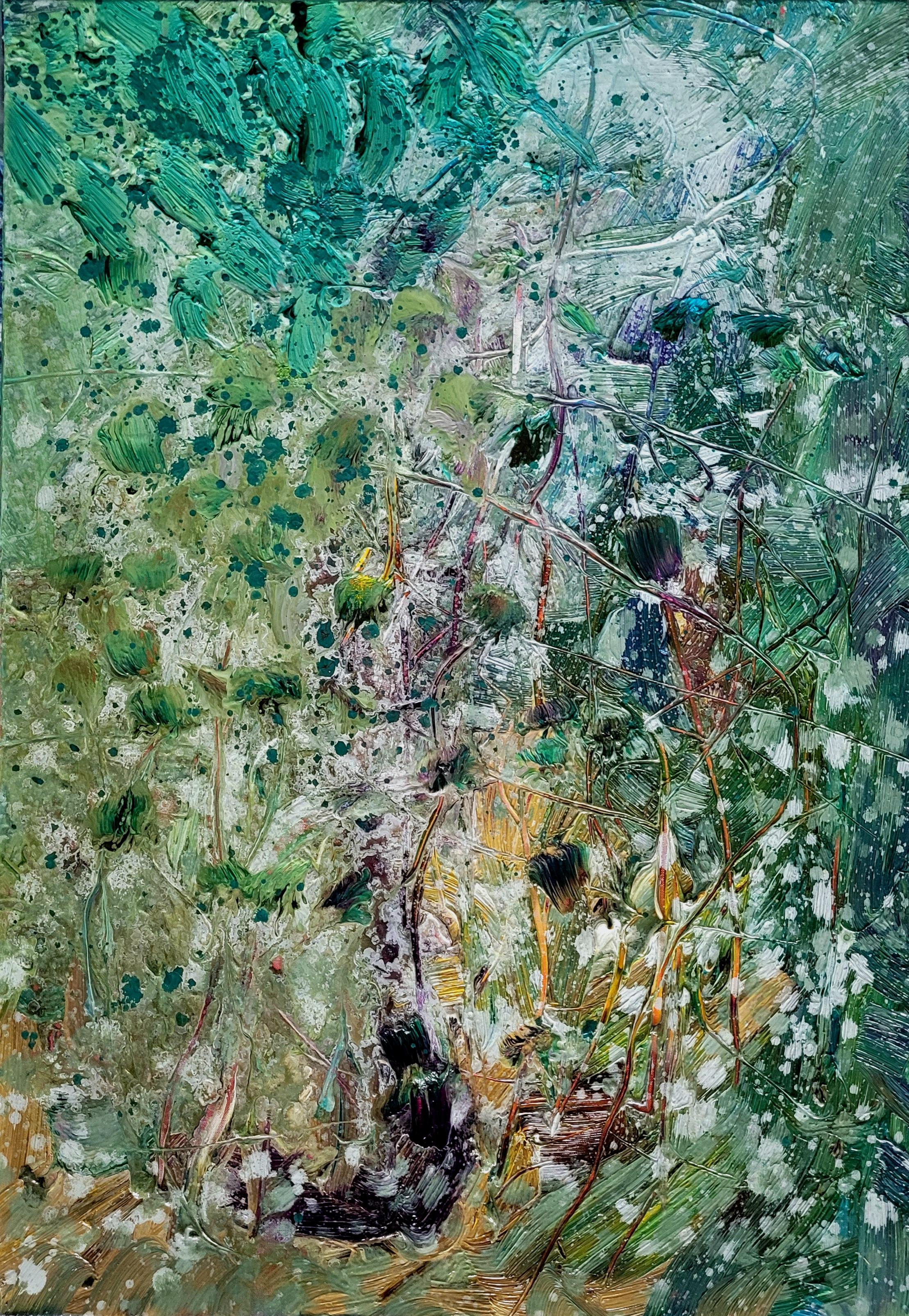 Grado non specifico 2 (Pittura astratta) - Abstract Painting Grigio di Reiner Heidorn