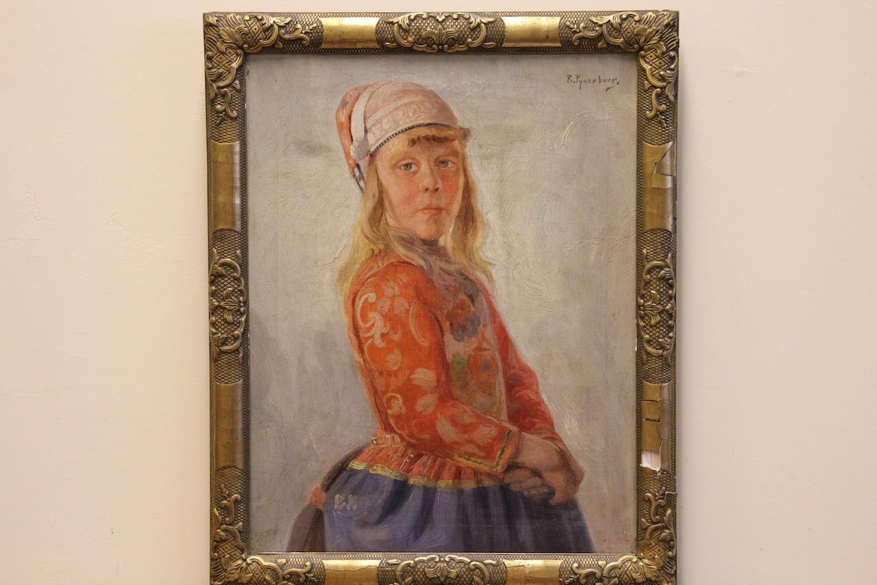 Reiner Pynenborg, Pynenburg, Porträt einer jungen niederländischen Dame. Öl auf Leinwand. im Angebot 3