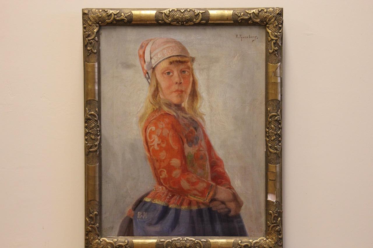 Reiner Pynenborg, Pynenburg, Porträt einer jungen niederländischen Dame. Öl auf Leinwand. im Angebot 4