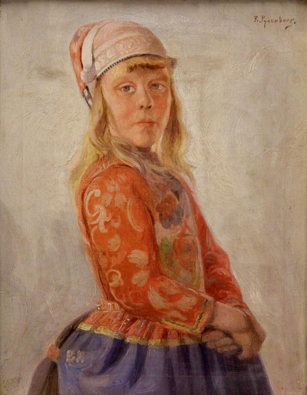 Reiner Pynenborg, Pynenburg, Porträt einer jungen niederländischen Dame. Öl auf Leinwand. im Angebot 5