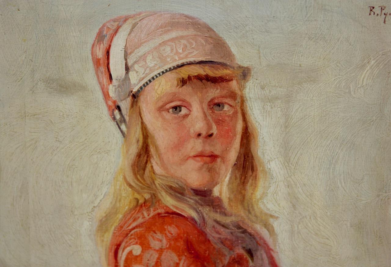 Reiner Pynenborg, Pynenburg, Porträt einer jungen niederländischen Dame. Öl auf Leinwand. im Angebot 6