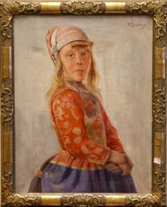 Reiner Pynenborg, Pynenburg, Portrait of a young Dutch Lady. Oil on canvas.