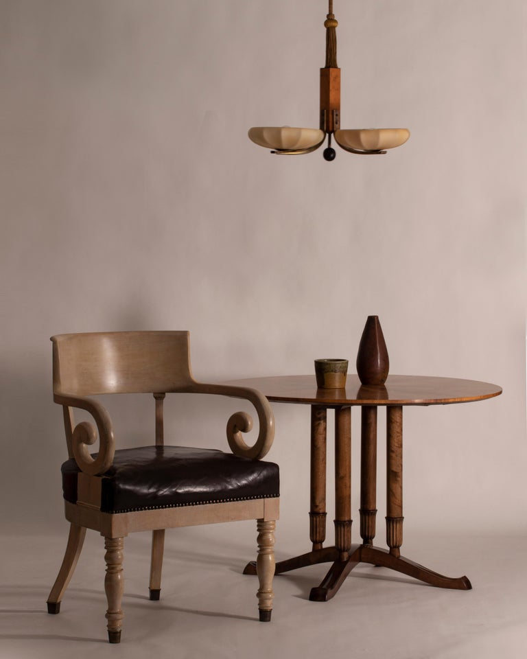 Reiners Mobelfabrik, Rare Swedish Grace Period Walnut and Birch Low Table For Sale 2