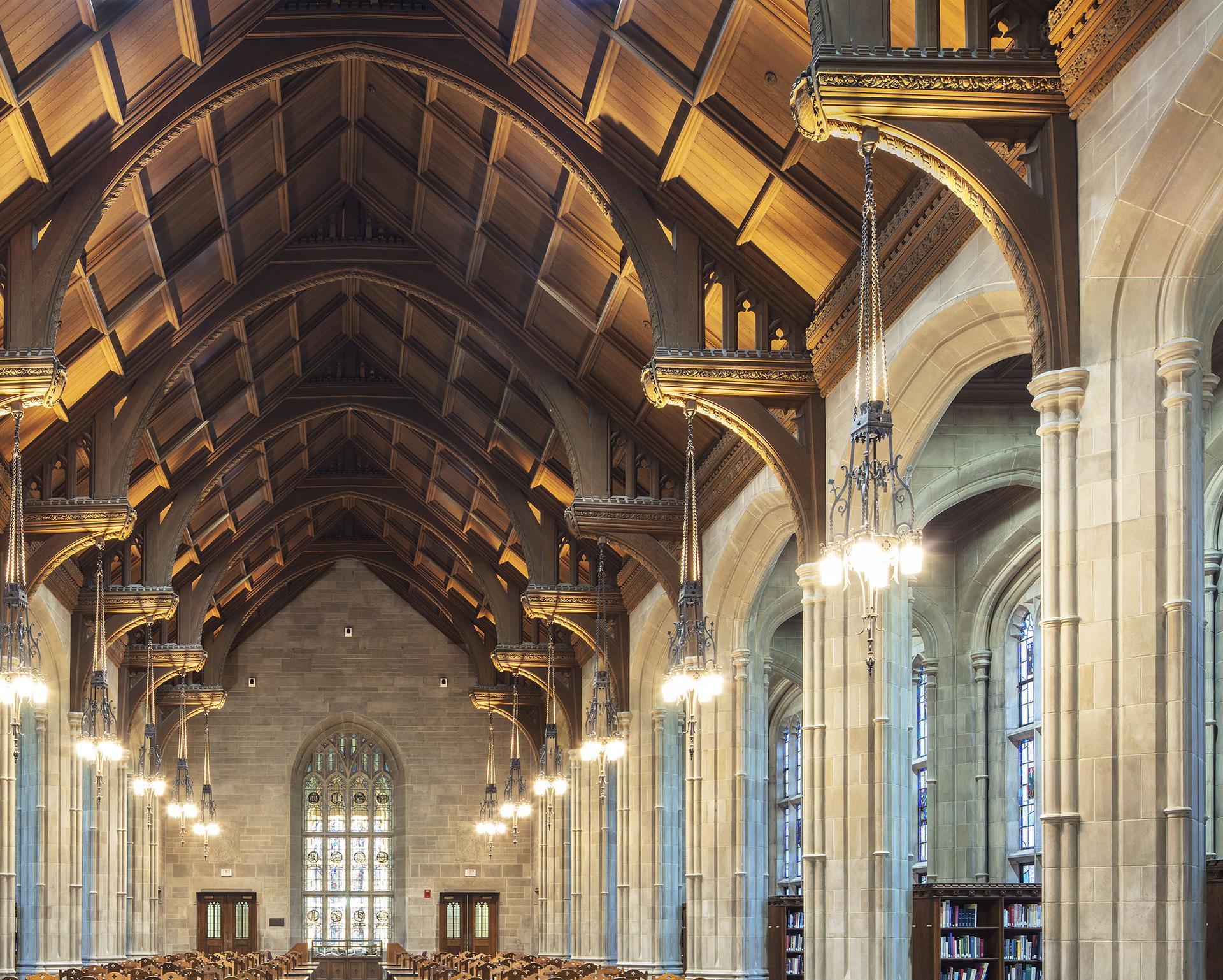 Bapst-Bibliothek, Boston (Schwarz), Landscape Photograph, von Reinhard Görner
