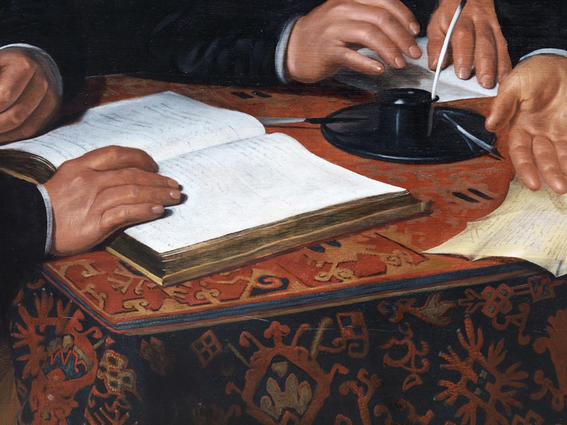 Detail From: Four Regents of the Groot-Kramergild
WERNER J. VAN DEN VALCKERT, 1622, PAINTING GALLERY BERLIN
​
Timeless authority, captured anew. In this masterful fine art photograph, Reinhard Görner distills the essence of Four Regents of the