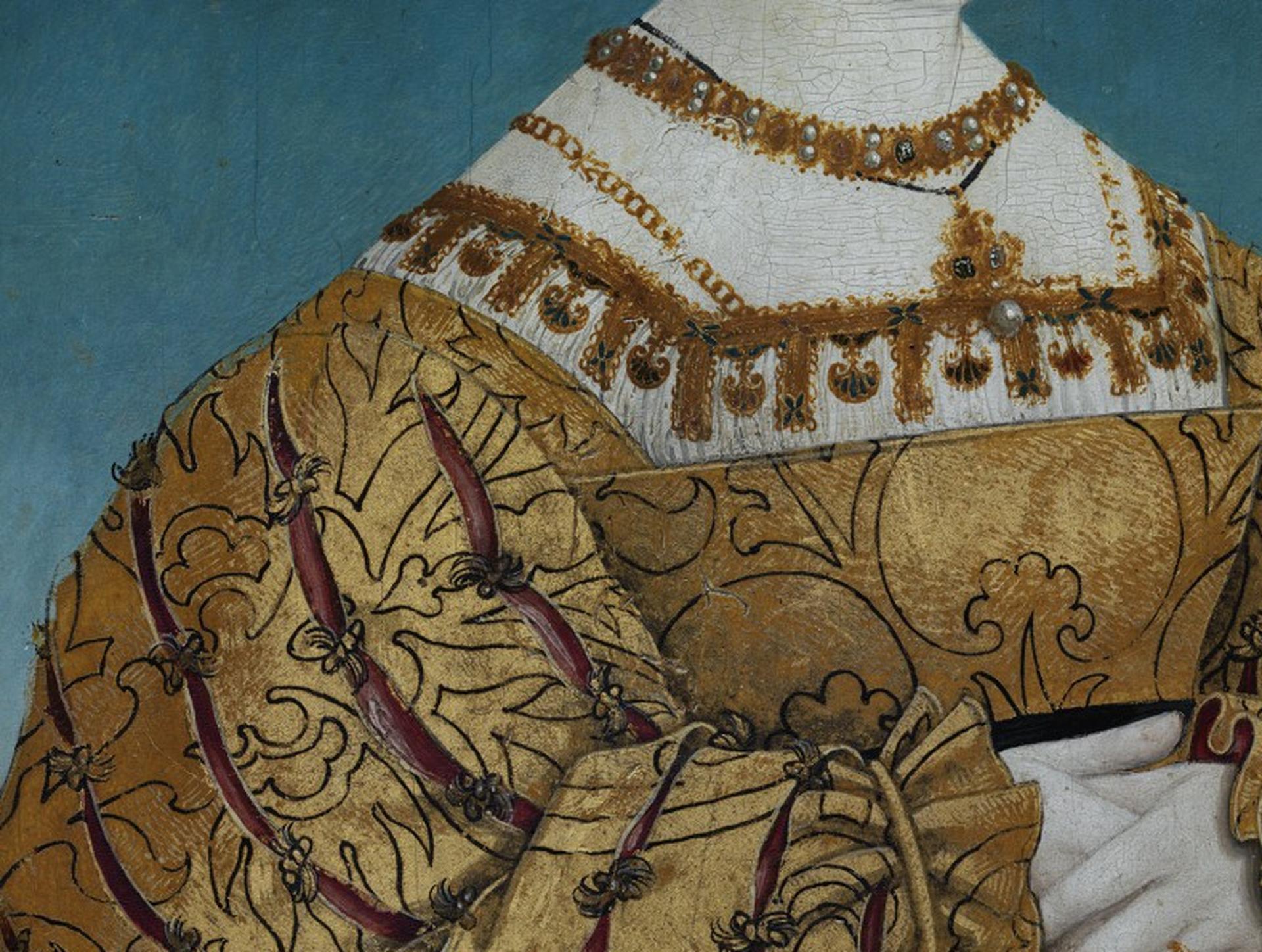 Ausschnitt aus: Königin Anna von Bohemia und Ungarn, Hans Maler, 1525 Gemälde – Photograph von Reinhard Görner
