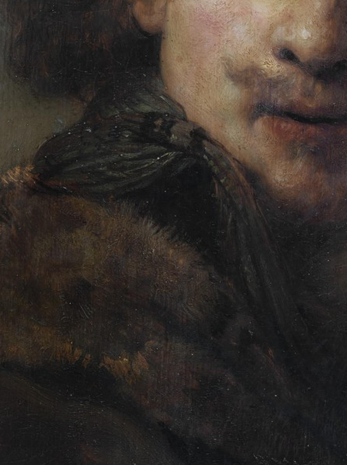 DETALLE DE: AUTORRETRATO CON GORRO DE TERCIOPELO Y BATA CON CUELLO DE PIEL, 2008
REMBRANDT VAN RIJN, 1634
GALERÍA DE PINTURA BERLÍN

Esta fotografía artística, magistral reinterpretación del célebre fotógrafo Reinhard Görner, capta un detalle íntimo