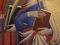 Detalle de: Los Santos Laurencio y Catalina, Giovanni Gaddi, pintura de 1380