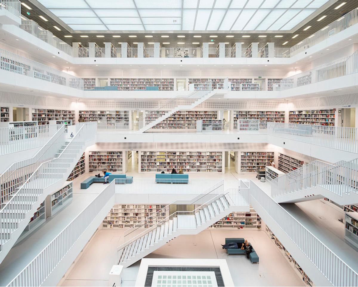 "Open Space II - City Library, Stuttgart", photography by Reinhard Görner, 2019