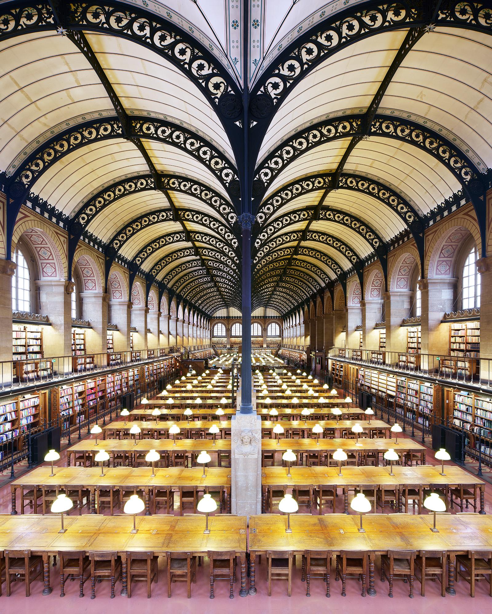 one of his masterpiece is the library of sainte genevieve