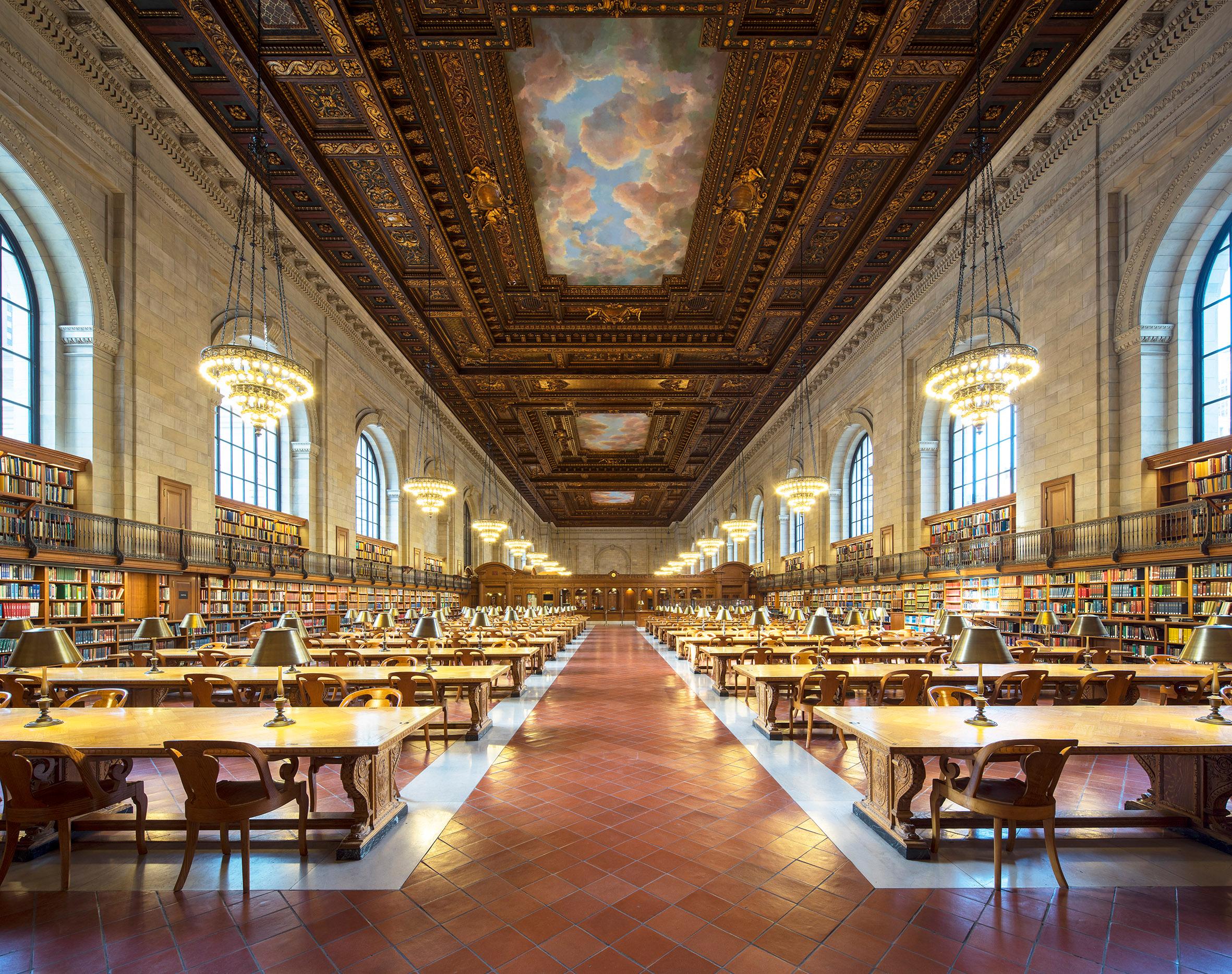 "Rose main reading room, New York Public Library" photography by Reinhard Görner