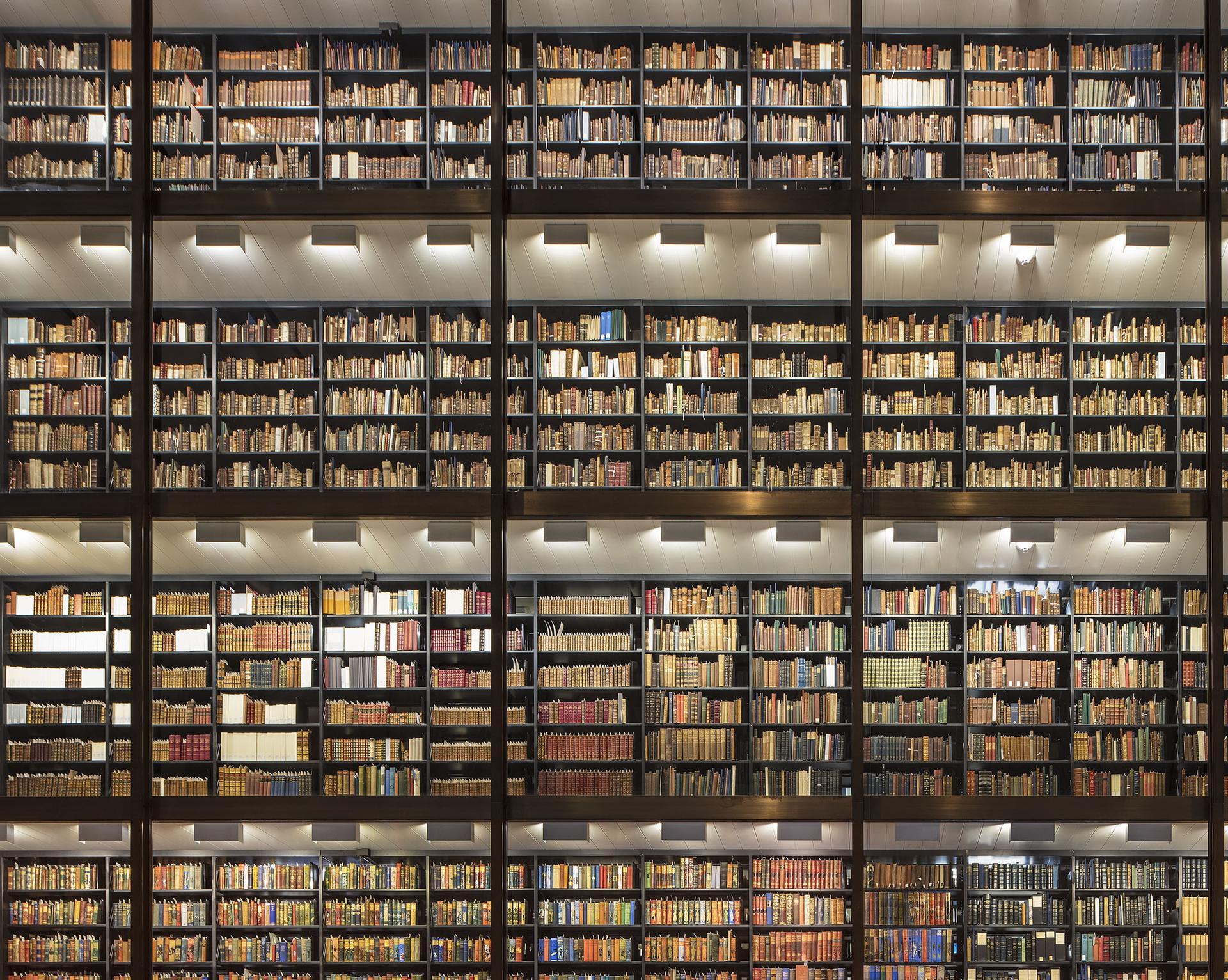 Als atemberaubende Hommage an die Grandeur des Wissens fängt Reinhard Görners Shining Wall of Books die leuchtende Schönheit einer der angesehensten Bibliotheken der Welt ein. Diese meisterhaft komponierte Kunstfotografie enthüllt den ätherischen
