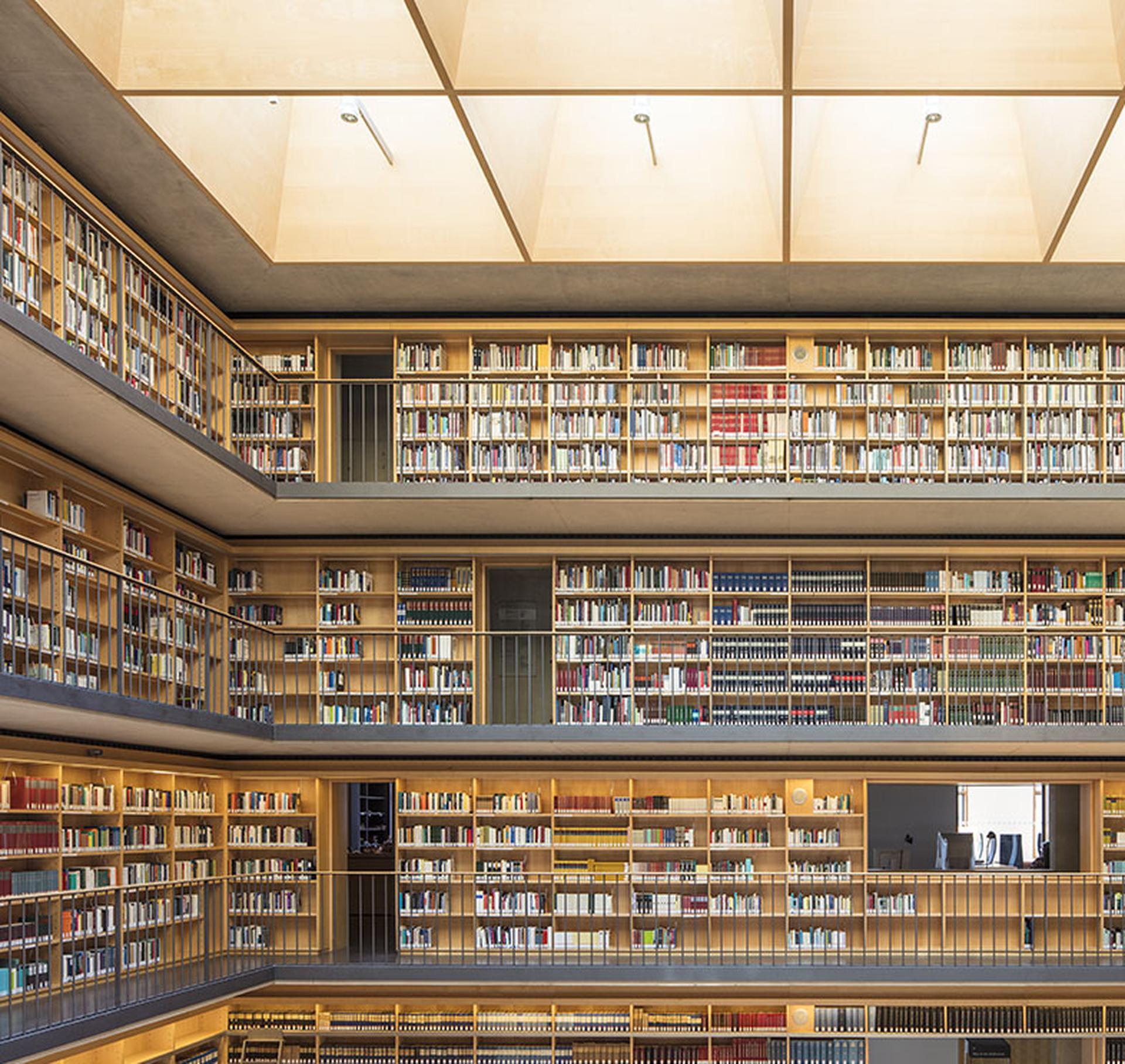 'Study Center' Duchess Anna Amalia Library, Germany, Architectural Photograph - Brown Color Photograph by Reinhard Görner