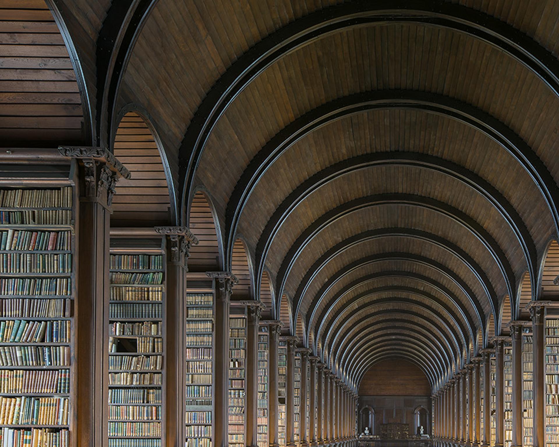 The Long Room III, Trinity College Library, Dublin Ireland - Photograph by Reinhard Görner