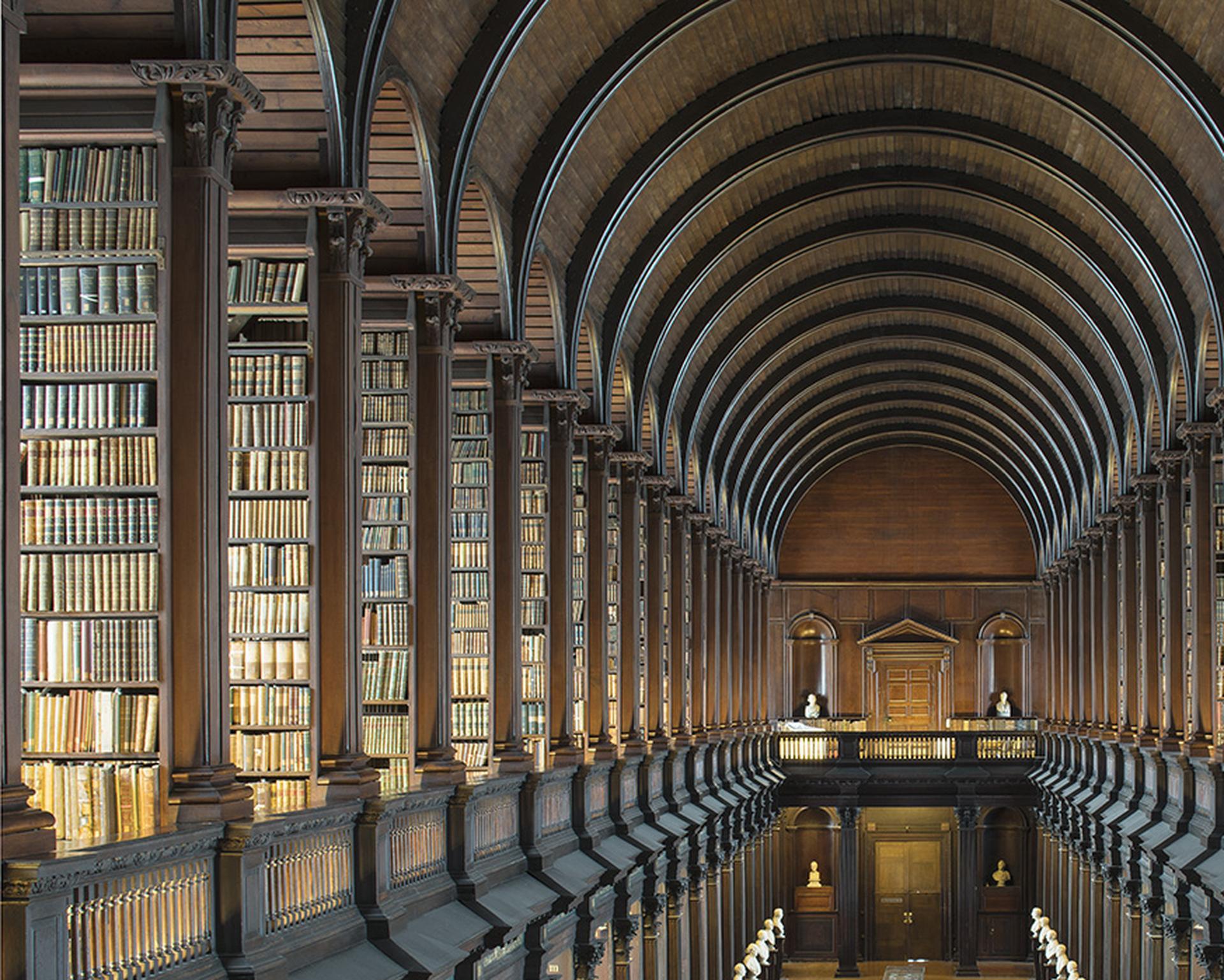 The Long Room IV, Trinity College Library, Dublin Ireland - Photograph by Reinhard Görner