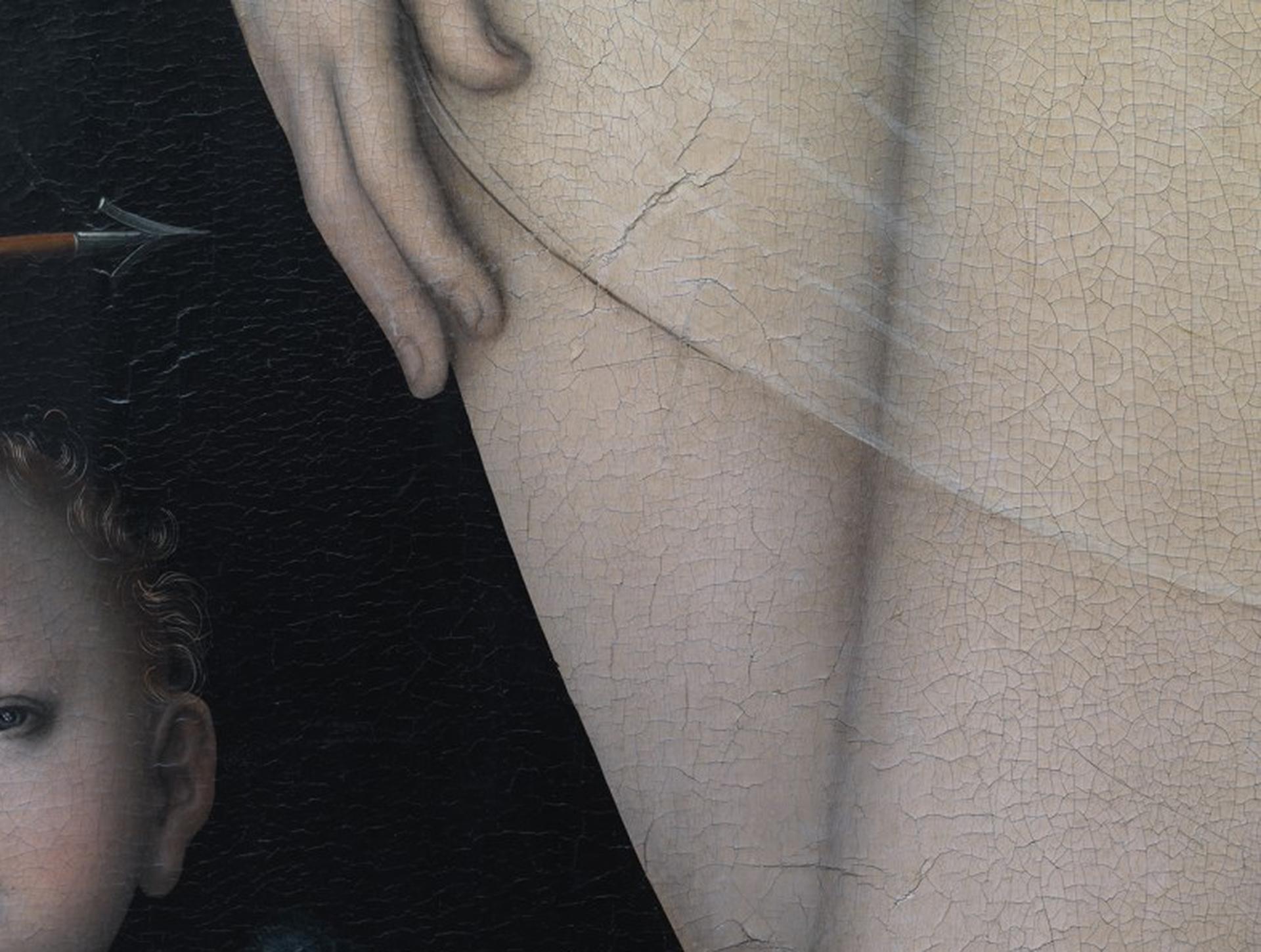 Venus y Amor I, 1530, Lucas Cranach the Elder, Fotografía de detalle de la pintura - Nude Photograph Gris de Reinhard Görner