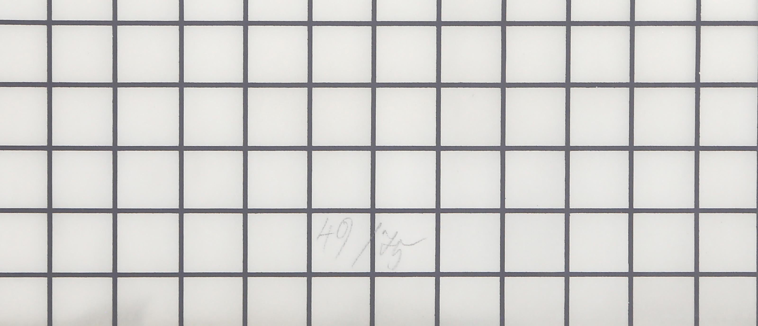 Ina, Pop Art Screenprint on wax based graph paper by Reinhard Voigt For Sale 2