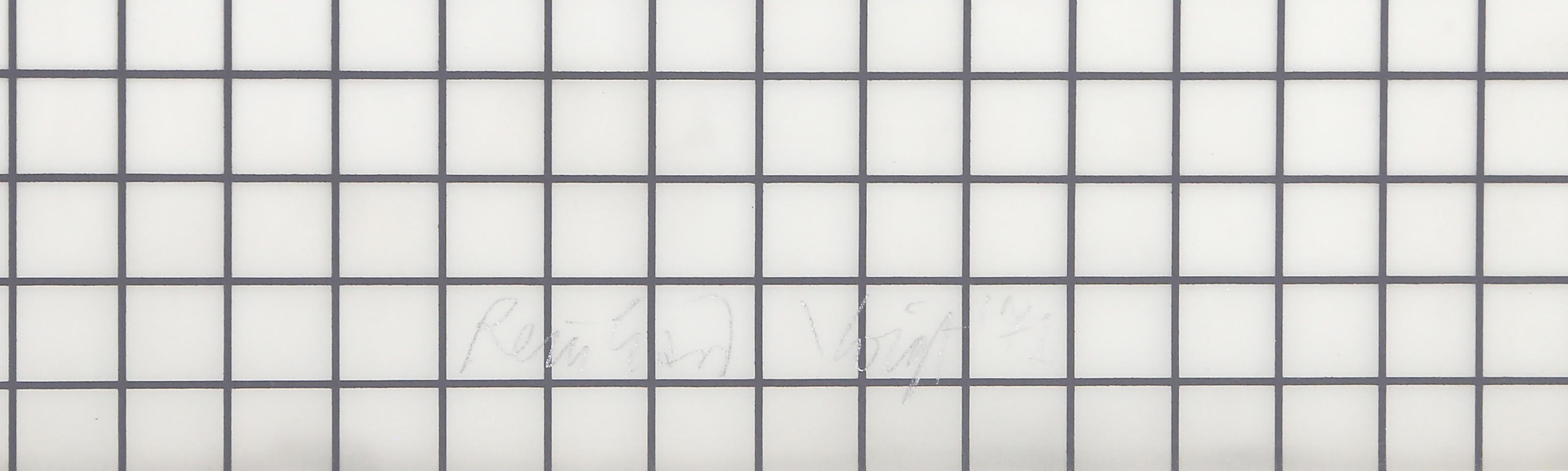 Ina, Pop Art Screenprint on wax based graph paper by Reinhard Voigt For Sale 3
