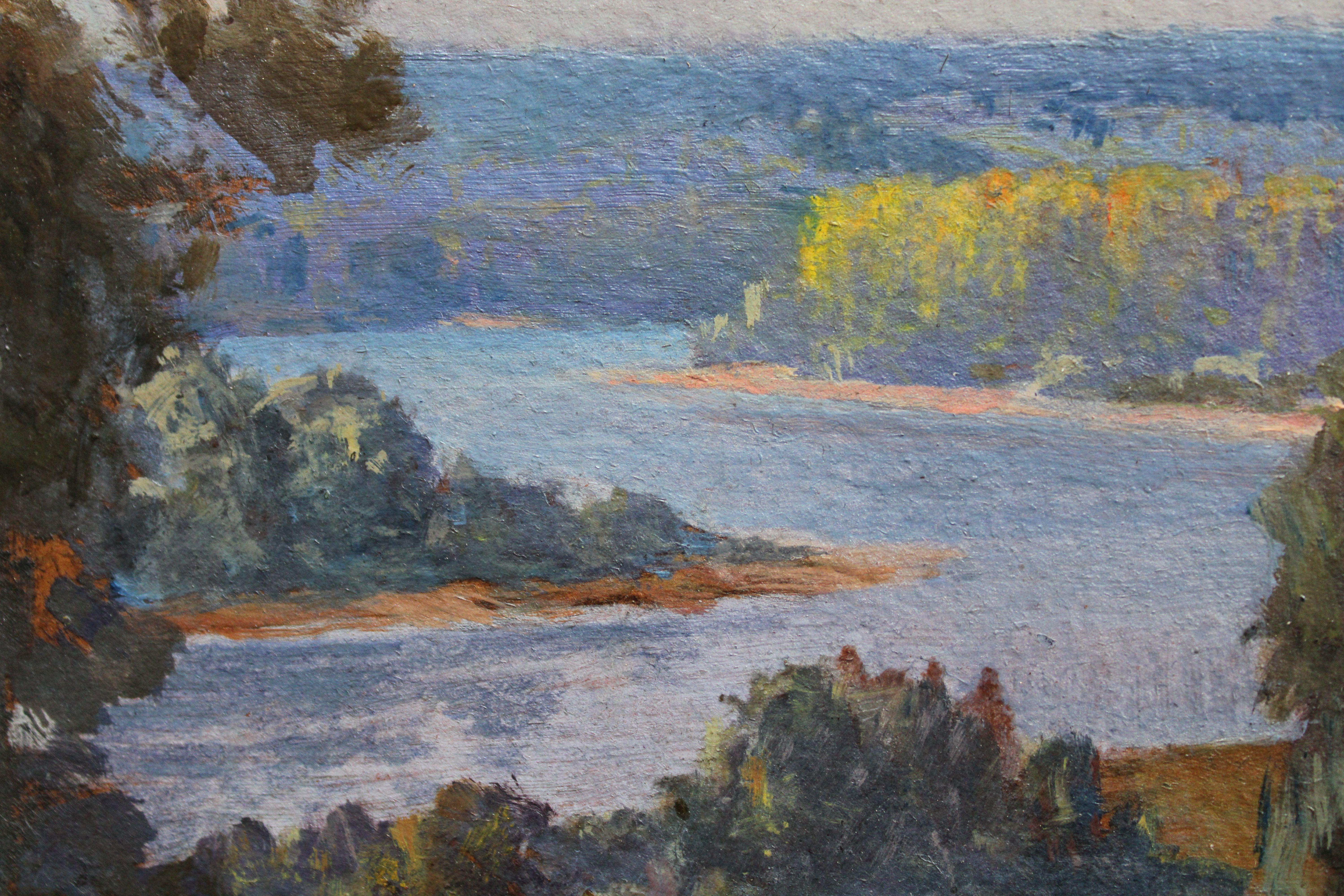 Landscape. 1937, oil on cardboard, 34x40 cm For Sale 6