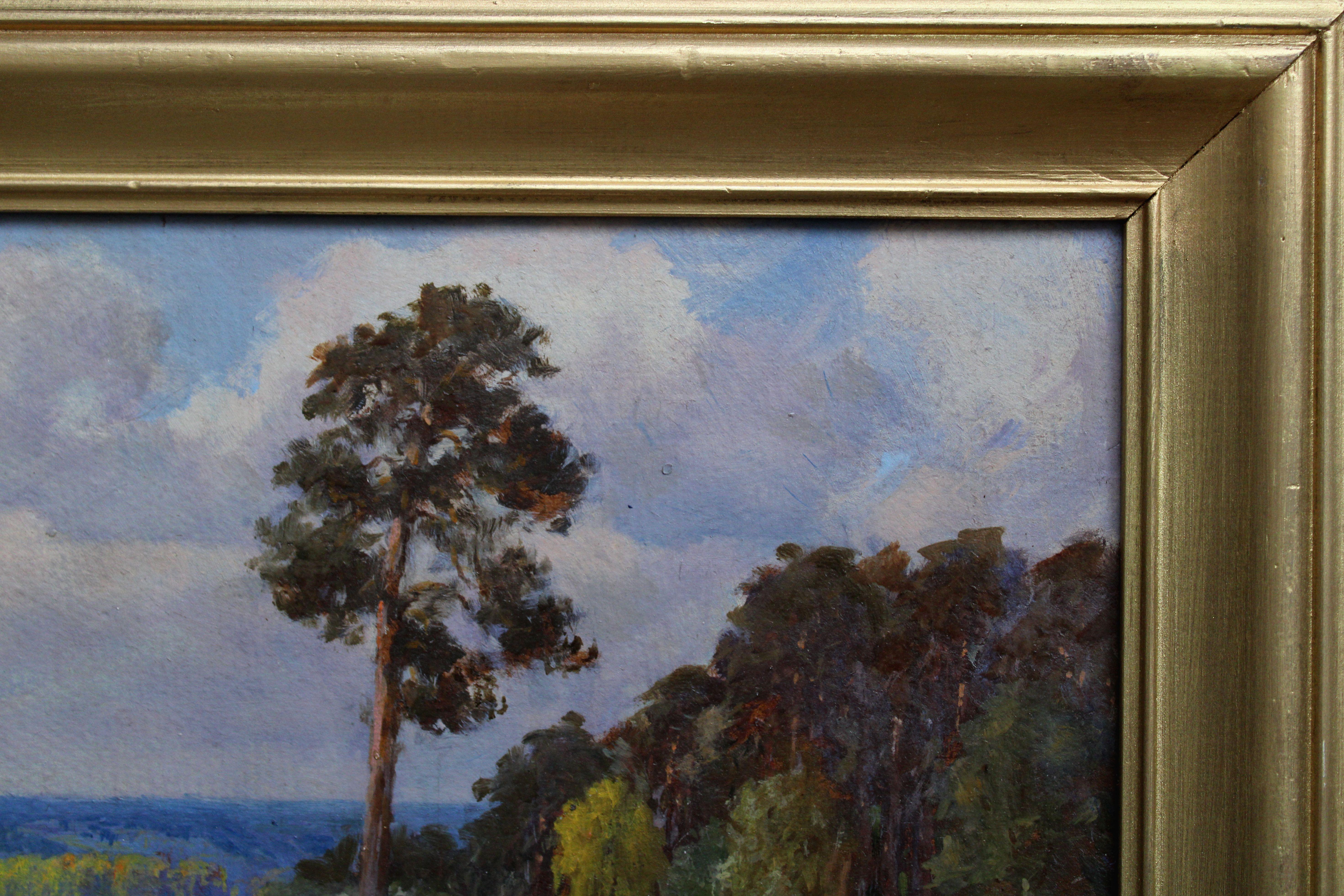 Landscape. 1937, oil on cardboard, 34x40 cm For Sale 1