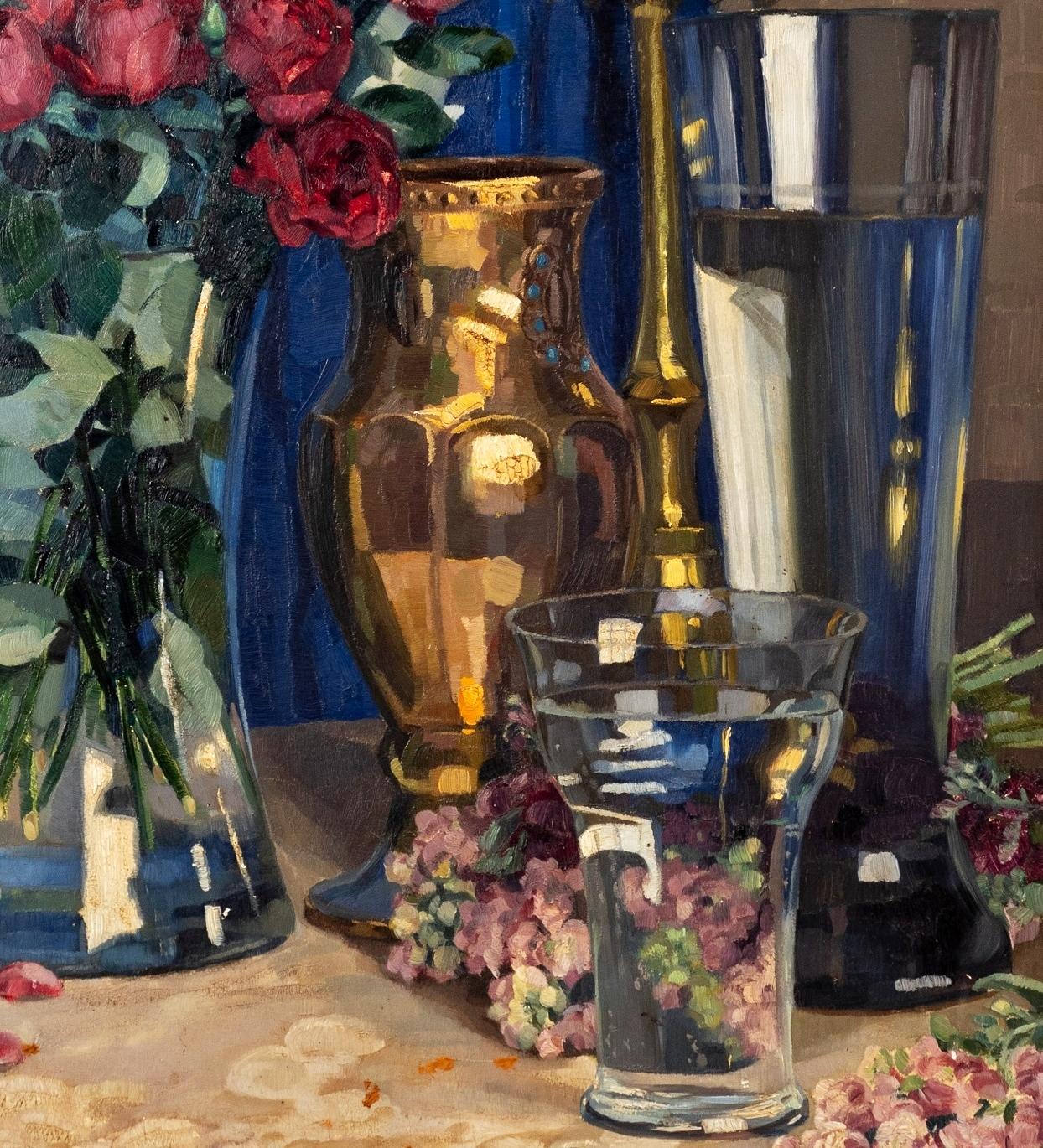 Reinhold Max Eichler
Mutzschen 1872 - 1947 Munich

Au rideau bleu

Huile sur bois
Signé en bas à gauche
Taille : 110 x 81 cm
Cadre : 127 x 99 cm

Bon état (voir photos)

Provenance : Kunsthaus Brakls Munich 1925, Galerie Commeter Hambourg

Rare