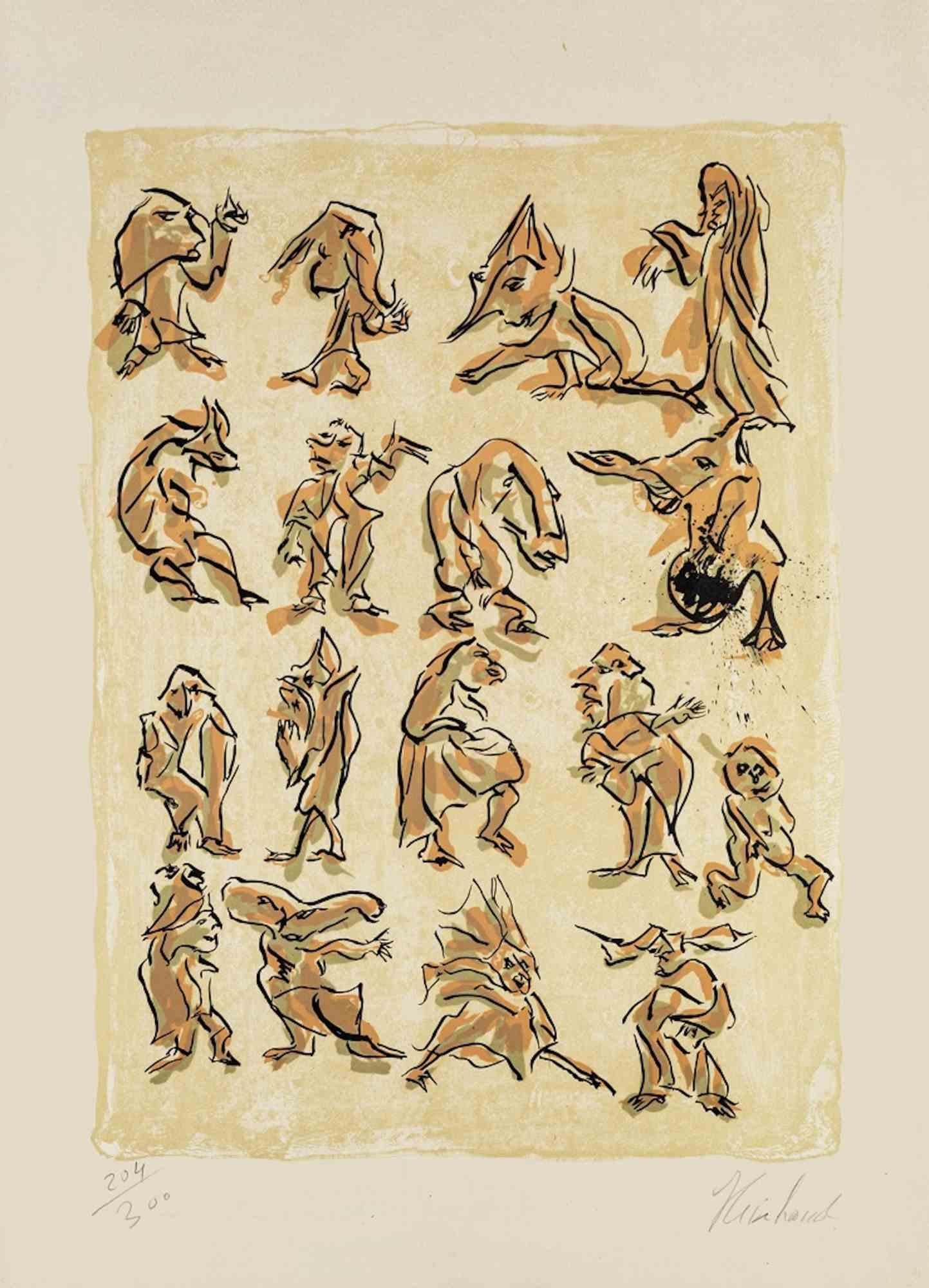 17 Contre – Lithographie von Reinhoud d''Haese – 1970