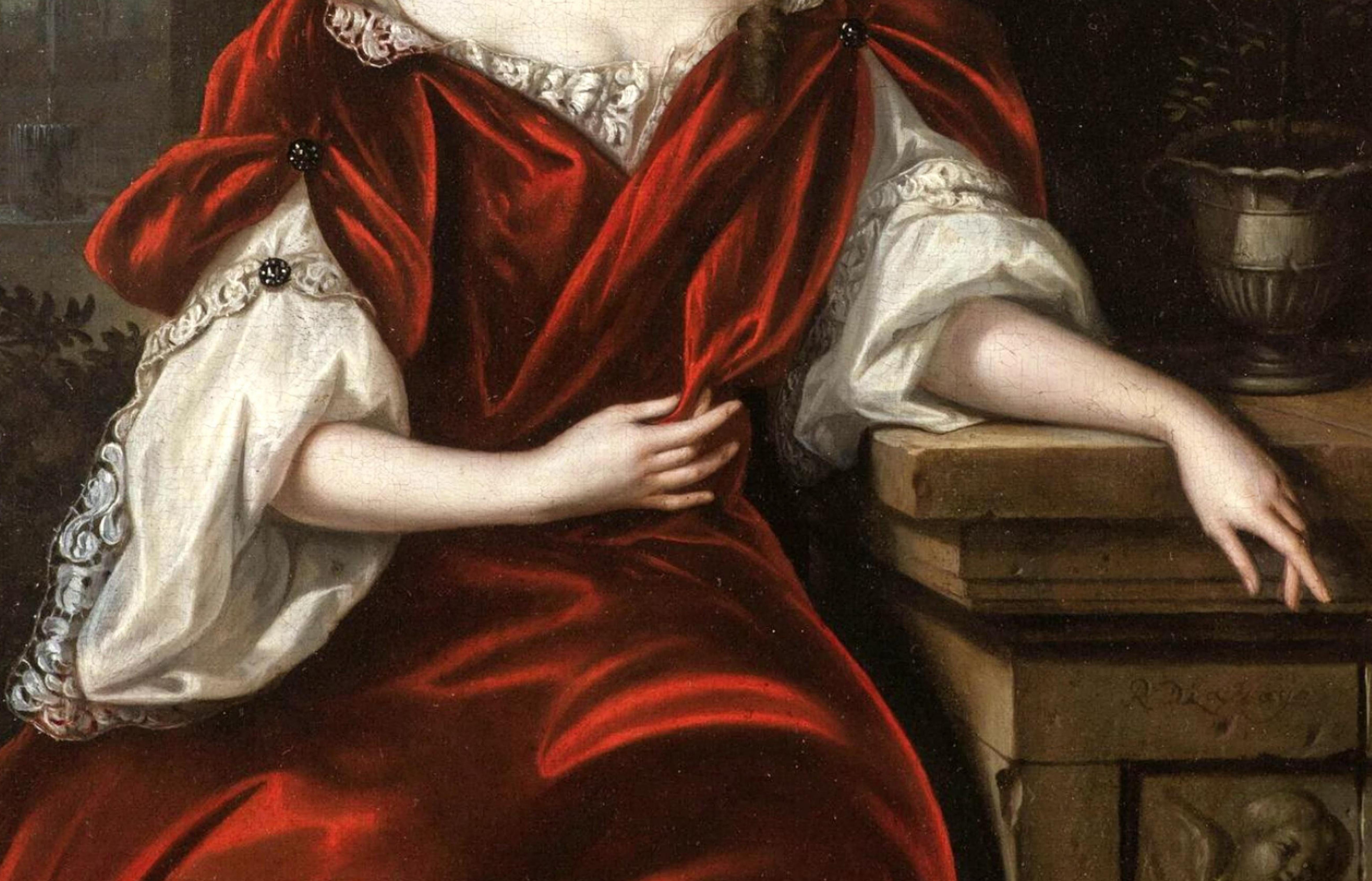 Reinier De La Haye (1640-1695) - PORTRAIT EINER DAME VOR EINER PARKLANDSCHAFT (Niederländisch) im Angebot