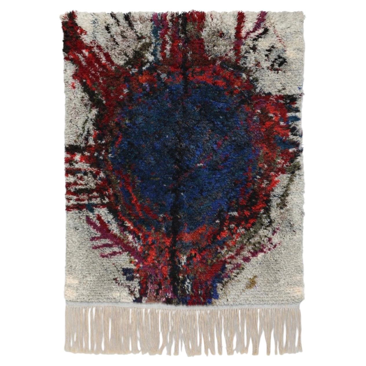 Reino Kosti “Ahjo” Finnish Rya Rug Wall Hanging for Neovius, 1970s