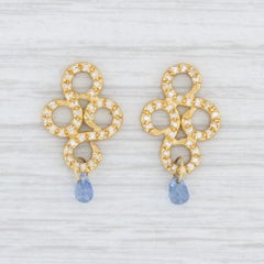 Reinstein Ross Arabesque Drops Sapphire Briolette Earring Enhancers 22k Gold