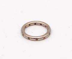 Reinstein Ross Eternity Ring In 18Kt White Gold With Fancy Champagne Diamond