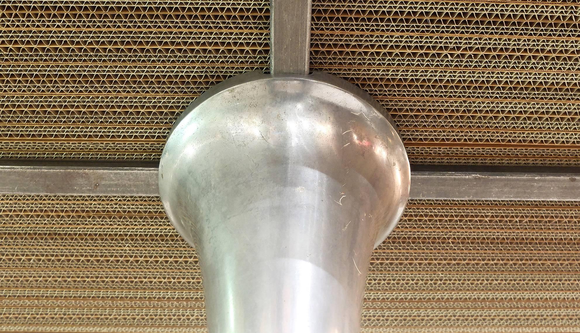 Aluminum Reinterpretation of a 1940s Table Leg For Sale