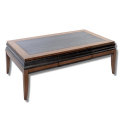 Reinterpreted Louis-Philippe Style Coffee Table in Cherry, handcrafted in France