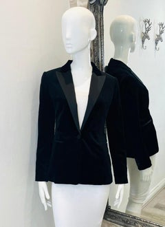 Reiss Fitted Velvet Cotton Blend Blazer