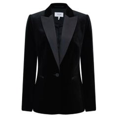Reiss Fitted Velvet Cotton Blend Blazer