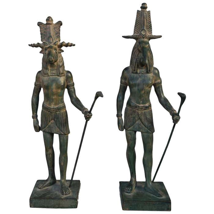 Reissue of the Louvres Tefnut and Thoth Egyptian Gods in Bronze or ...