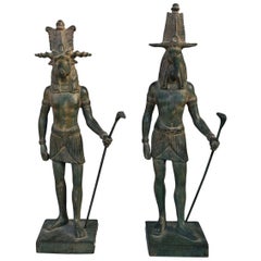 Reissue of the Louvres Tefnut and Thoth Egyptian Gods in Bronze or Regulates