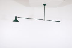 Reedición de la lámpara de techo de contrapeso Anvia "Flying Duke" n.º 2001 en verde