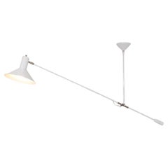 Reissued Anvia Matte White "Flying Duke" Counterbalance Ceiling Lamp No. 2001
