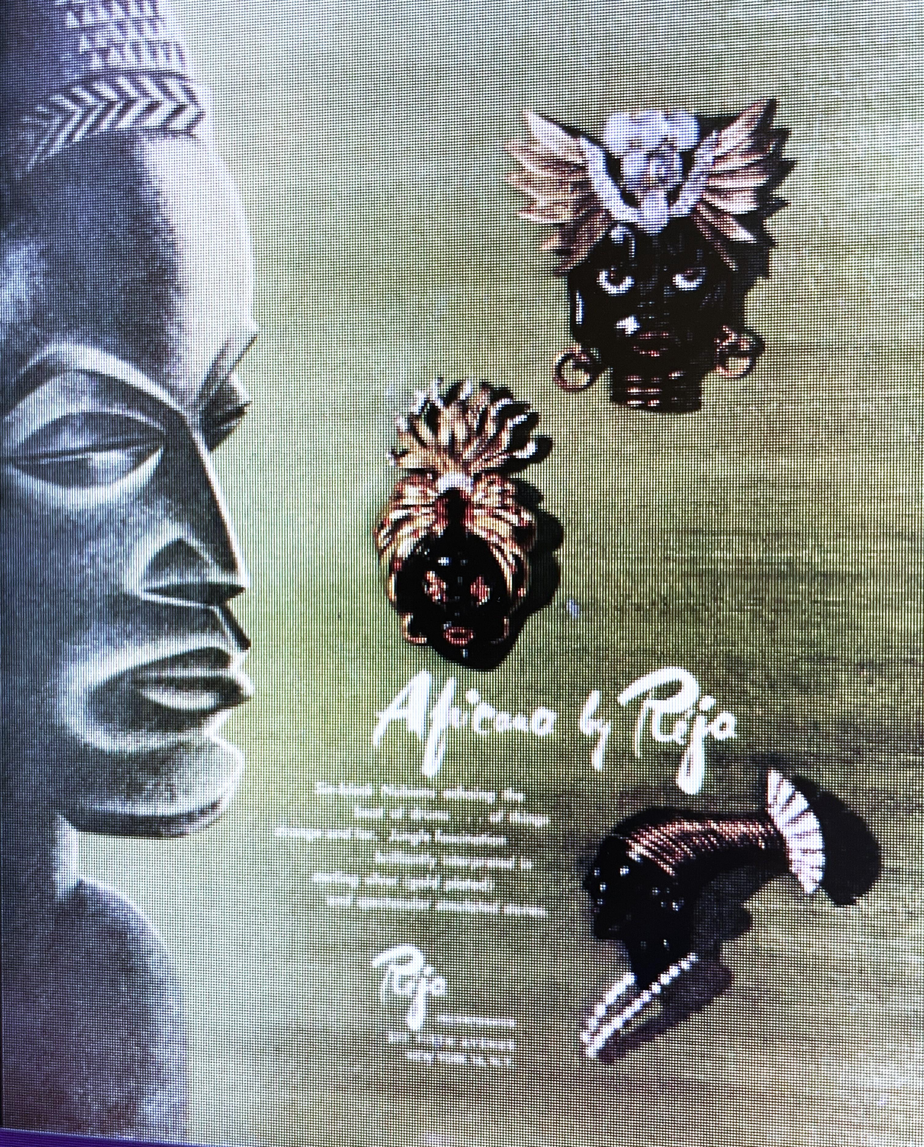 Round Cut Reja 'Africana ' Nubian Head brooch, by S. Finkelstein sterling vermeil NY 1946  For Sale