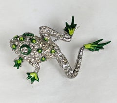 Reja Sterling Art Deco Enamel Frog