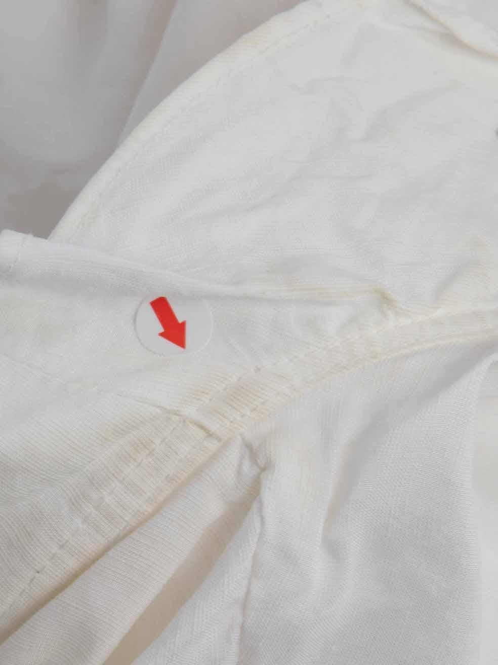 Women's Rejina Pyo White Ruffle Detail Wrap Blouse Size S
