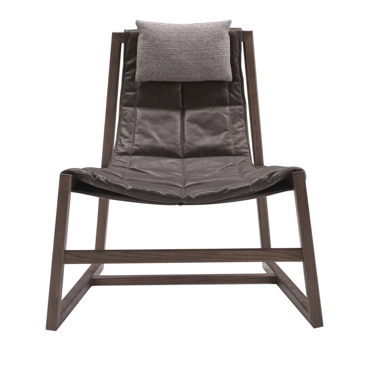 Italian Relax Brown Lounge Chair by Controdesign Studio by Pacini & Cappellini For Sale