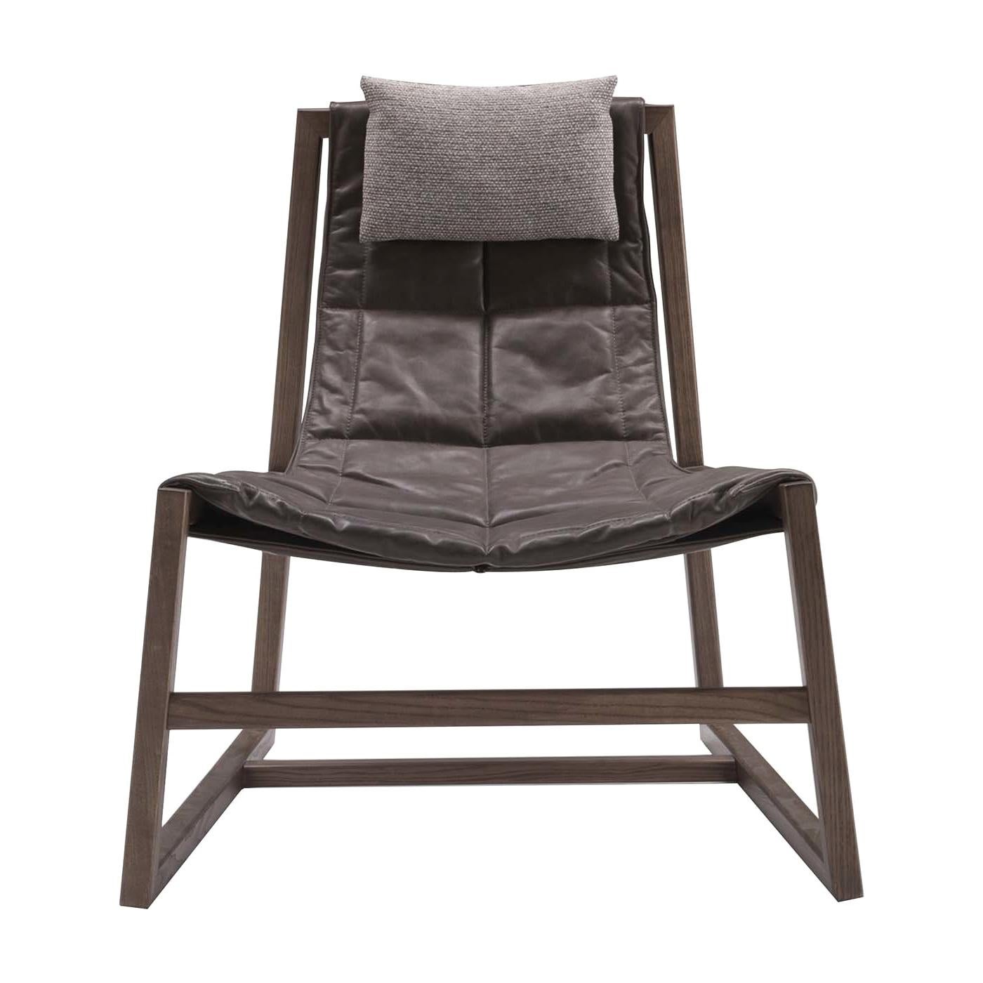 Relax Brown Lounge Chair by Controdesign Studio by Pacini and Cappellini  For Sale at 1stDibs