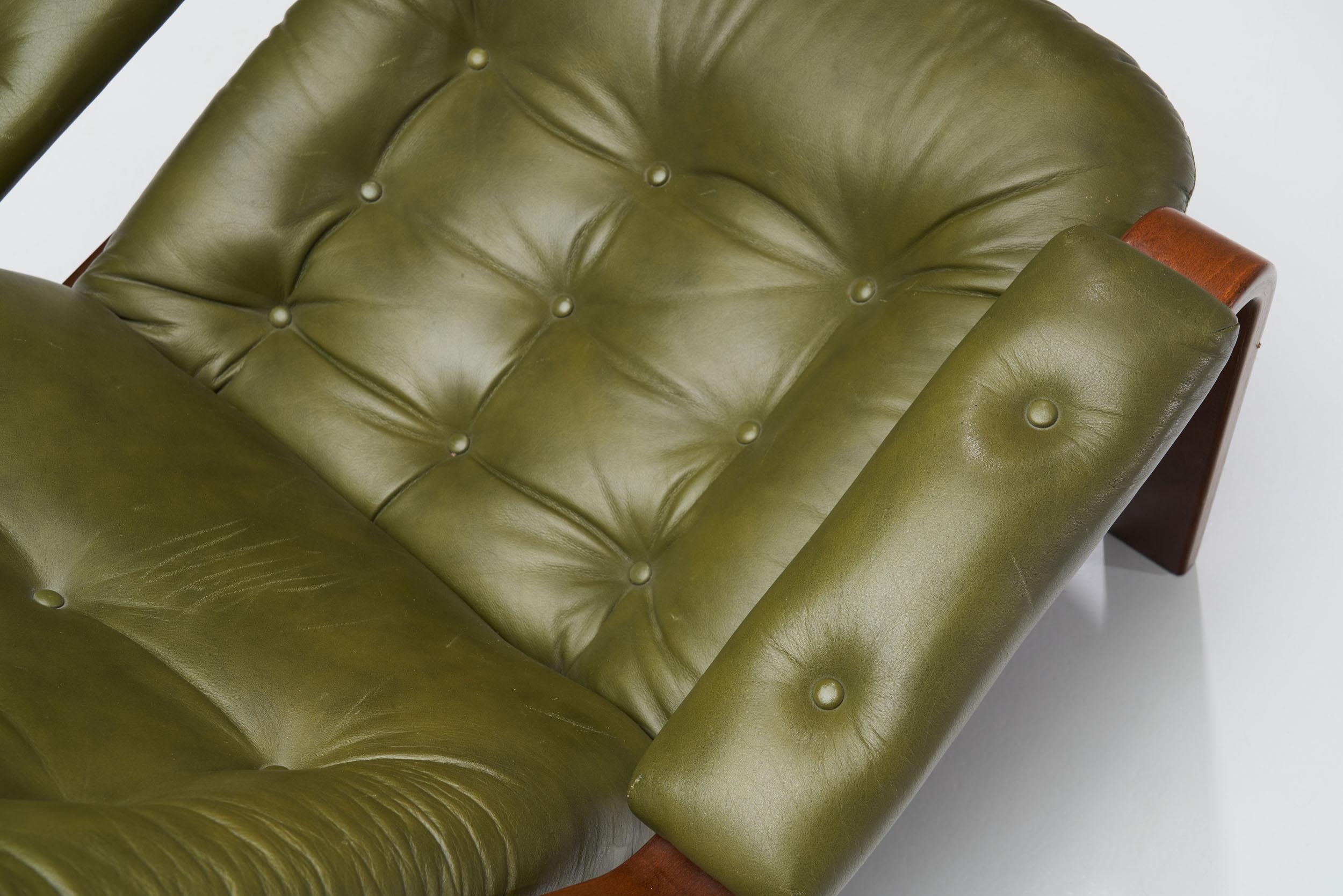 “Relax II” Chair and a Foot Stool by Göte Möbler Nassjö AB, Sweden, 1970 2