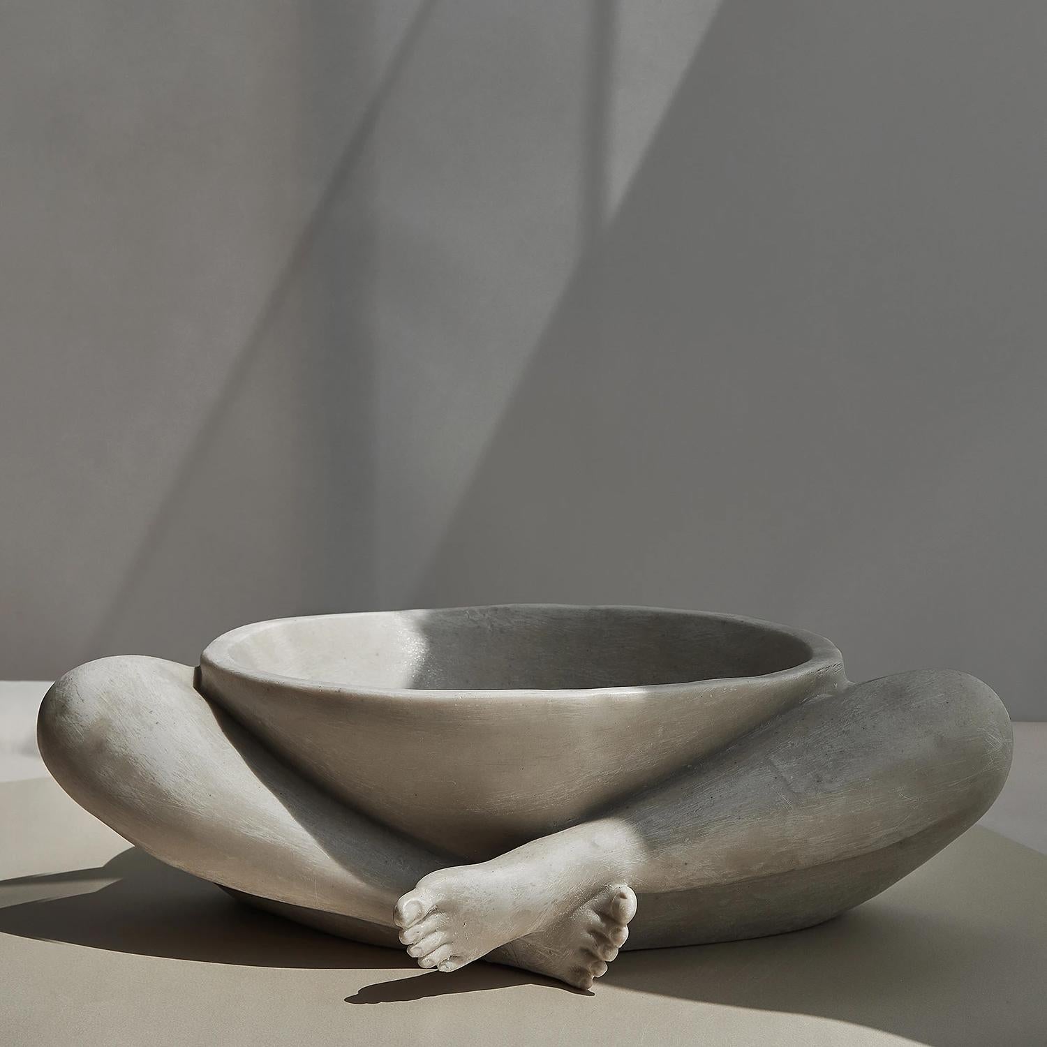 Bowl relaxation all made in moleded resin 
and stone alloy, subtle decoration pieces.