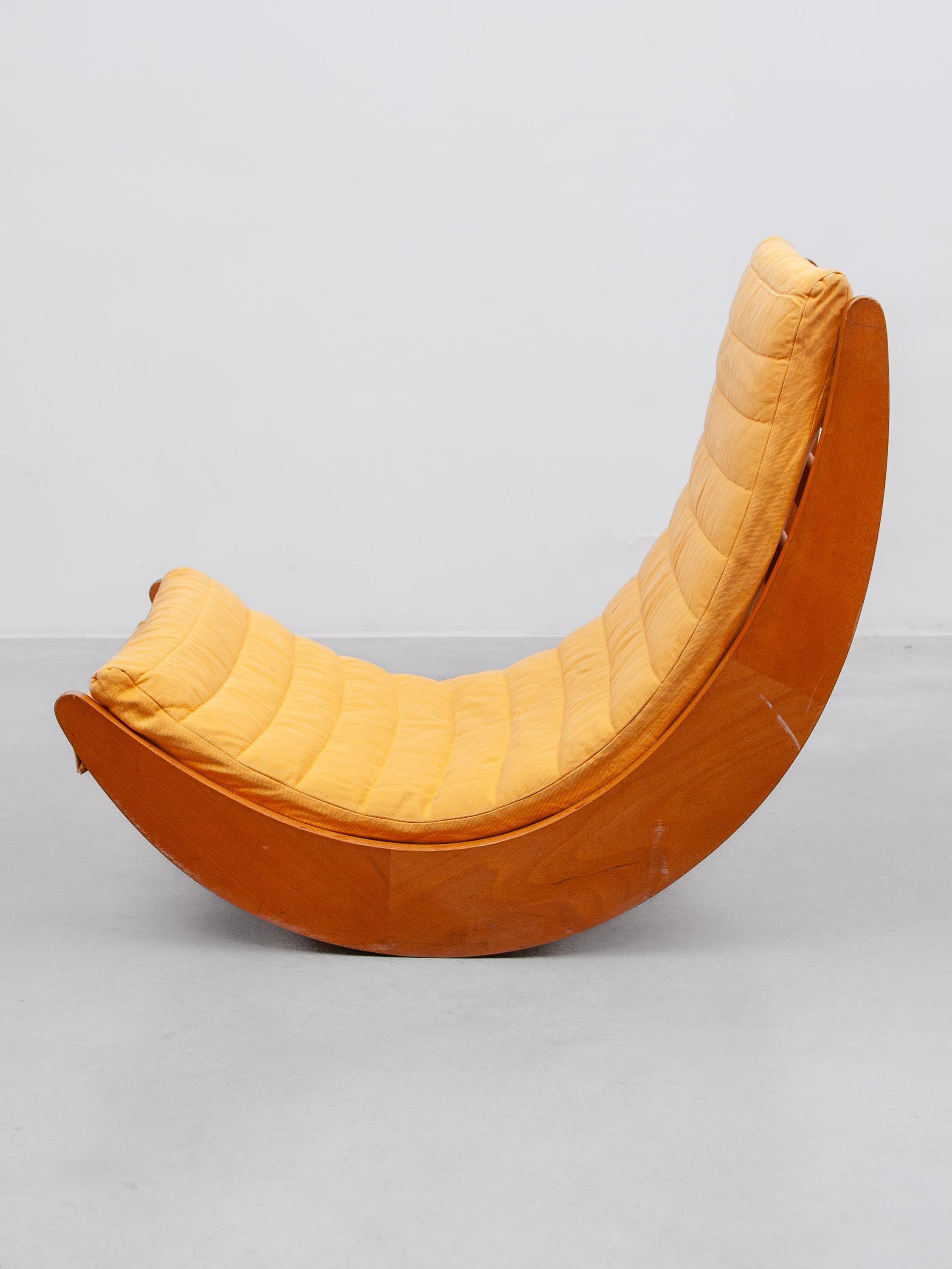 Mid-Century moderno Sedia a dondolo 'Relaxer 2' di Verner Panton per Rosenthal Studio-Line, 1974 in vendita
