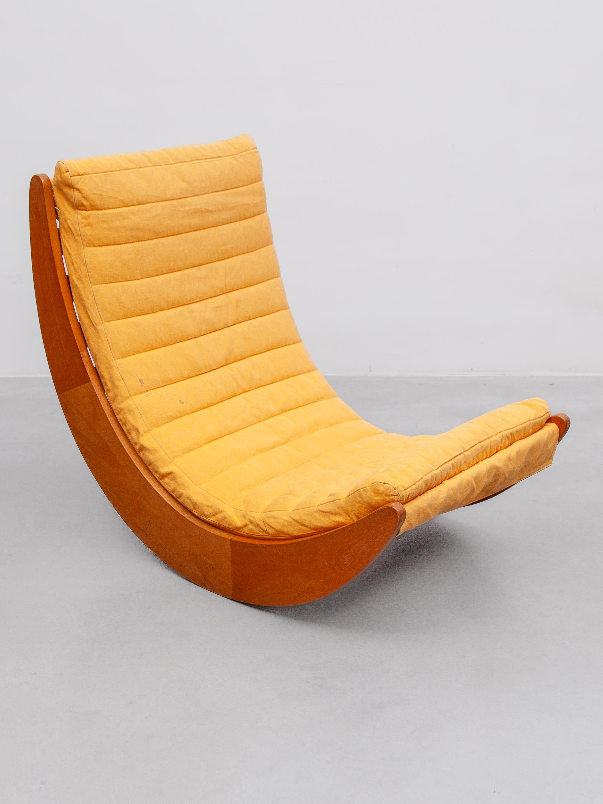 Fatto a mano Sedia a dondolo 'Relaxer 2' di Verner Panton per Rosenthal Studio-Line, 1974 in vendita
