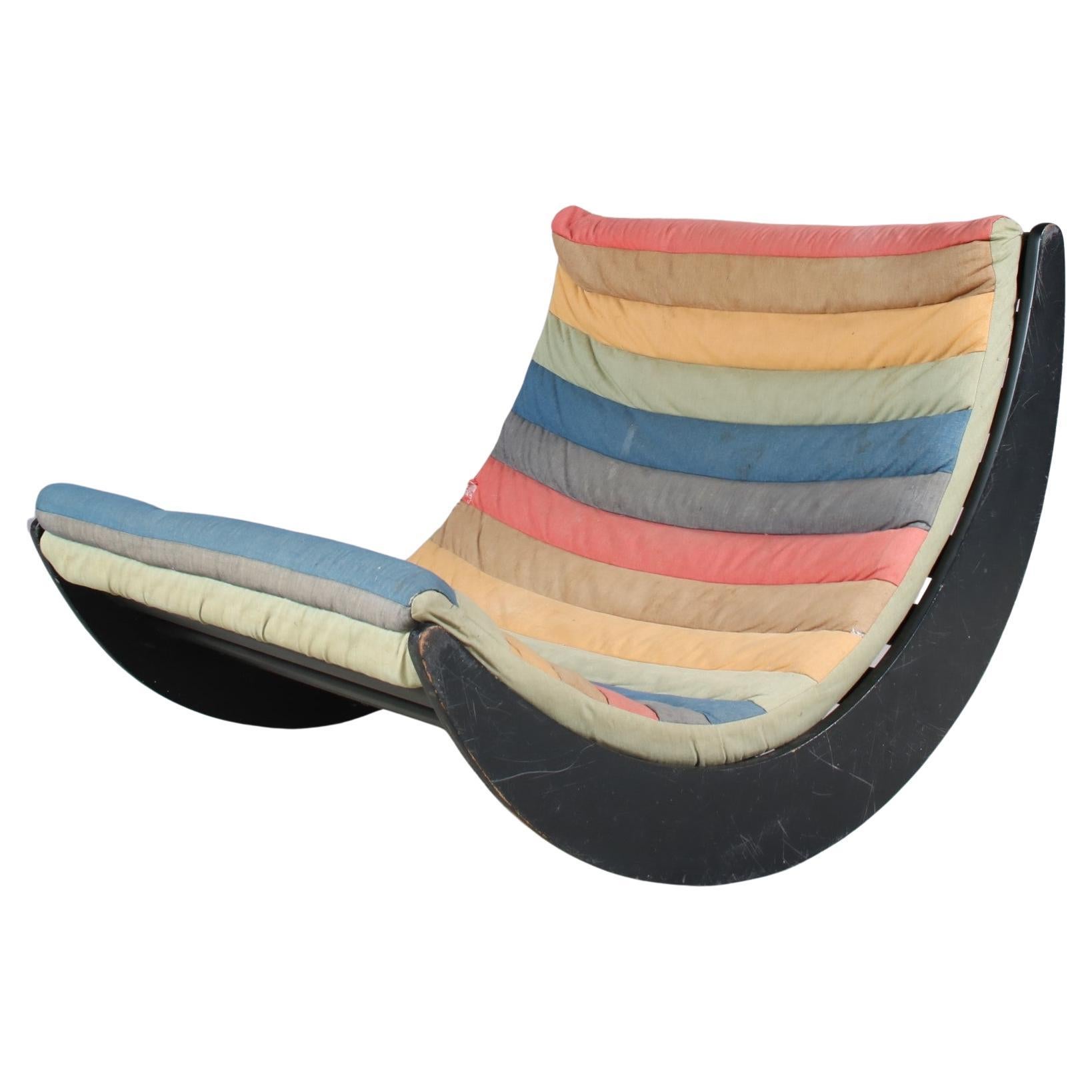 “Relaxer II” Rocking Loveseat by Verner Panton for Rosenthal, Germany 1970