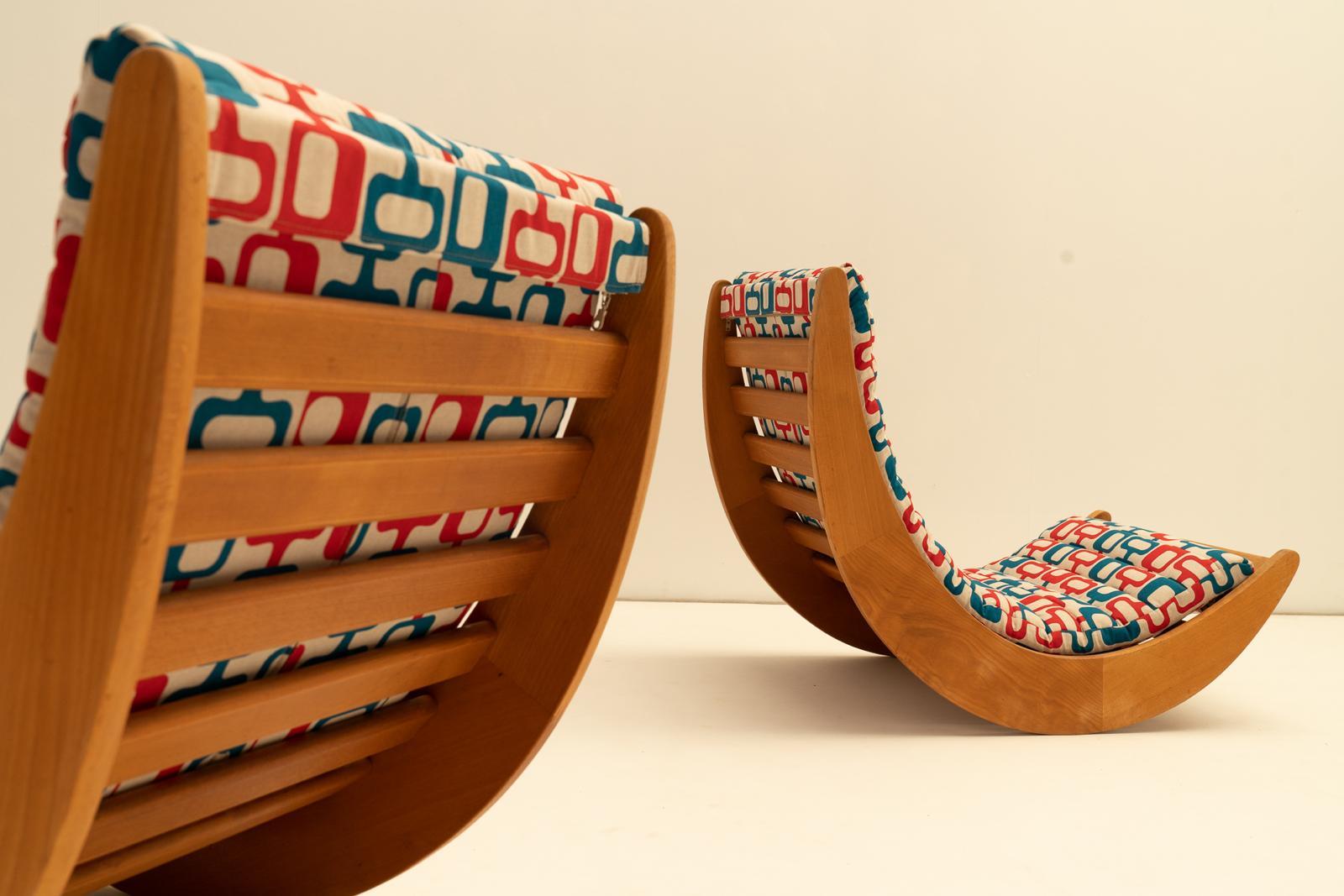 20th Century 'Relaxer' Rocking long chair by Verner Panton