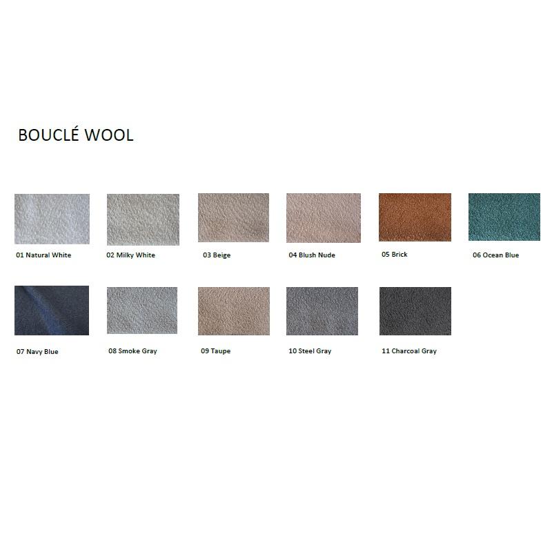 Relaxing Bouclé Armchair with Curvy Silhouette For Sale at 1stDibs